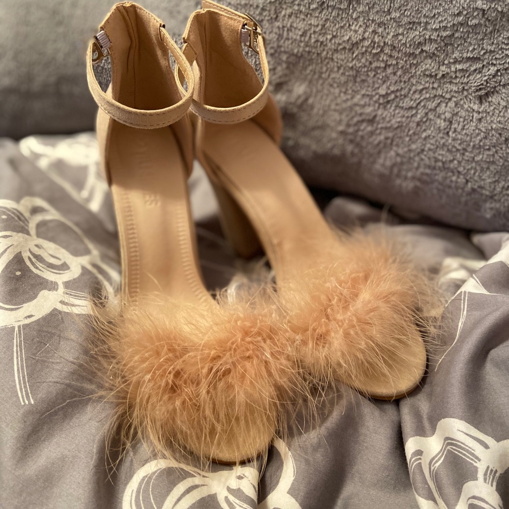 Ying Lan Faux Fur heels